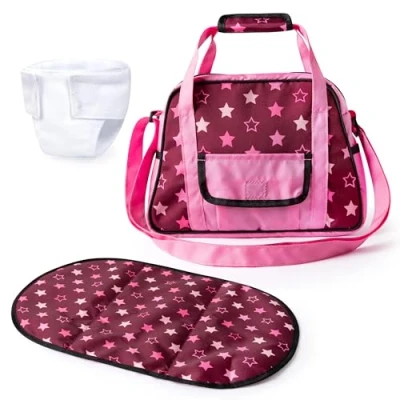 Afbeelding van Bayer Design 69023AA poppenluiertas, luiertas voor poppen, zakje, tas, pop accessoires