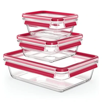 Afbeelding van Emsa Vershoudtrommel Clip &amp; Close Glas (set, 3 delig)