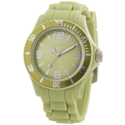 Afbeelding van OOZOO Timepieces groene horloge met rubber band C4368