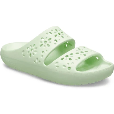 Afbeelding van Crocs Dames Slipper Classic Floral Cut Out Sandaal Jade Tint GROEN 34/35