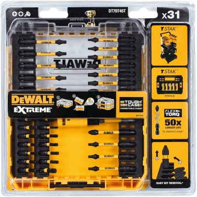 Afbeelding van DeWalt Accessoires 31 delige FLEXTORQ Torx Schroefbitset In TOUGH CASE DT70745T QZ