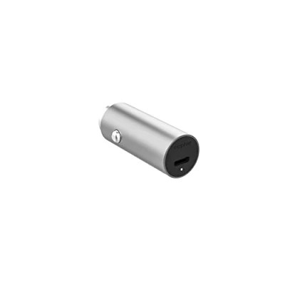 Afbeelding van Mophie USB C Autolader 18W Snellader Aluminium Design Zilver