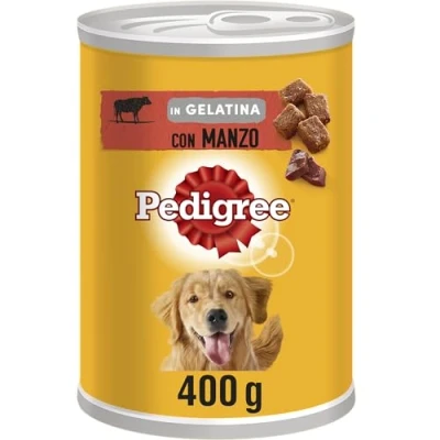 Afbeelding van Pedigree In gelei met rundvlees, natvoer voor honden, 24 blikjes à 400 g