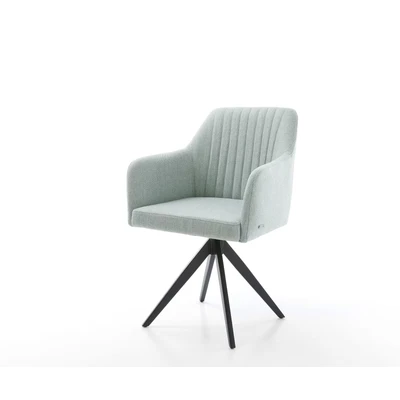 Afbeelding van Draaistoel Greg Flex kruisframe hoekig zwart stripes mint 180 draaibaar