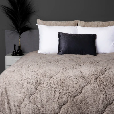 Afbeelding van Bed in a Bag 2 1 Teddy Iced Coffee Taupe Comfortabel en Praktisch Lits jumeaux 240x200