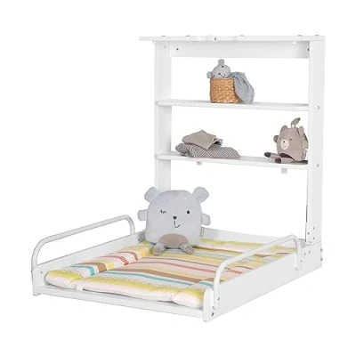 Afbeelding van roba Inklapbaar Wandcommode, Incl. Wikkelonderlegger, 79,5 x 63 76,5/19 cm, Wit