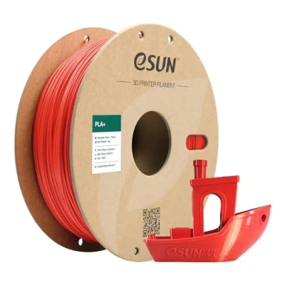 Afbeelding van eSUN PLA+ Filament 1.75mm, 3D Printer PLA Plus, Maatnauwkeurigheid +/ 0.03mm, 1kg Spoel (2.2 LBS) Print voor Printers, Rood