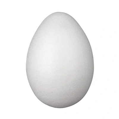 Afbeelding van Rayher piepschuim ei, wit, 2 delig, 30 cm, halve schalen, om te vullen, kunststof eieren, paaseieren, beplakken en beschilderen, 3317000