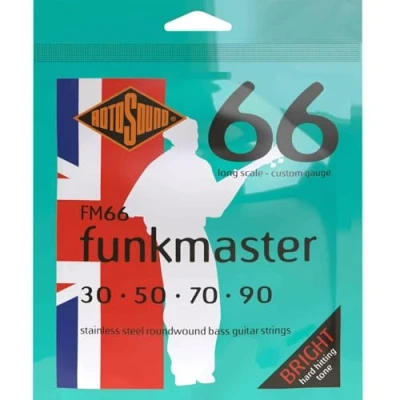 Afbeelding van Rotosound snaren voor elektrische bas SWING 66 Stainless SETS 4 str. FM66 FUNKMASTER Custom 30 90