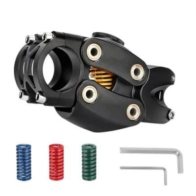 Afbeelding van schokdemper Suspension Stem voor Fietsen, Schokabsorberende fietsstuurpen wegen, grind, hybride en e bikes 7 graden 90 mm stuurpen