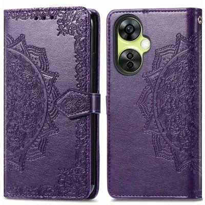Afbeelding van OnePlus Nord CE 3 Lite Hoesje Kunstleder iMoshion Bookcase Paars Telefoonhoesje