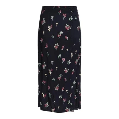 Afbeelding van PIECES Pcninera Hw Long Rok Bc, Zwart/Aop: bloemenveld, L