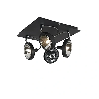 Afbeelding van QAZQA Design spot zwart 4 lichts verstelbaar Nox