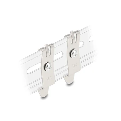 Afbeelding van Delock Desktop Patch Panel Halterung für Hutschiene mit M4 Befestigun