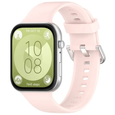 Afbeelding van Siliconen bandje met gesp Lichtroze Huawei Fit 3