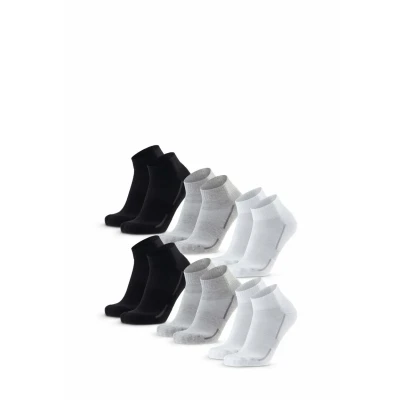 Afbeelding van Danish Endurance Quarter 6PACK Sportsokken, Maat: 39 42, Black grey white