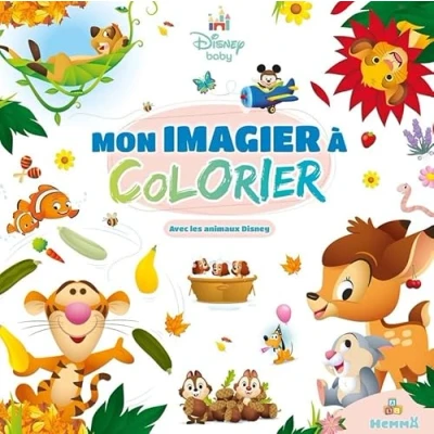 Afbeelding van Disney Baby Mon imagier à colorier avec les animaux Livre de coloriage Dès 3 ans