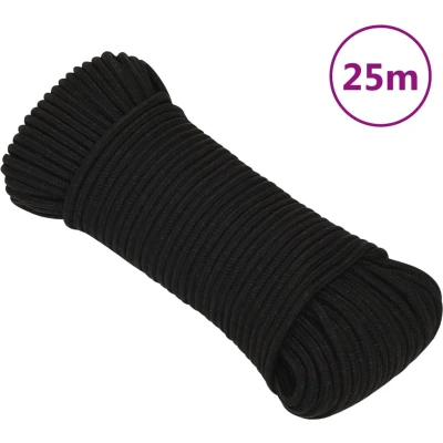 Afbeelding van vidaXL Werktouw 3 mm 25 m polyester zwart