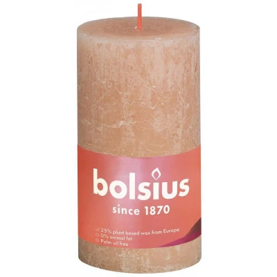 Afbeelding van Bolsius kaars rustiek Misty Pink 130/68 mm