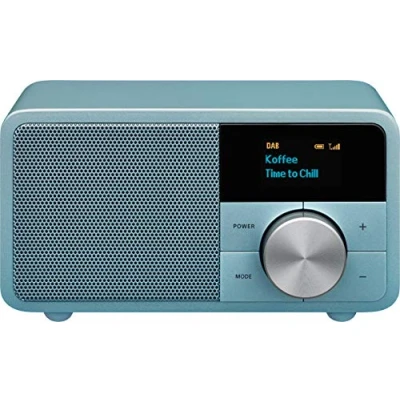 Afbeelding van Sangean DDR 7 Norse Blue mini DAB+/FM radio met bluetooth en aux lichtblauw