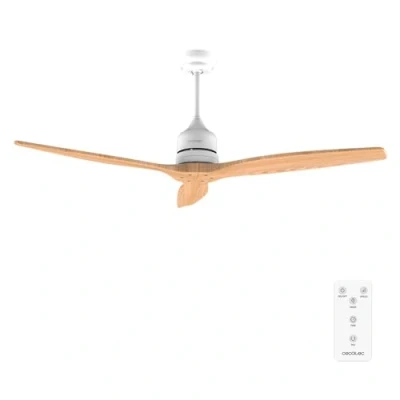 Afbeelding van Cecotec Deckenventilator EnergySilence Aero 5270 WhiteWood, DC Motor 40W, Durchmesser 132 cm, Fernbedienung, Timer, 6 Geschwindigkeiten, Sommer und Winter, Höhenverstellbar 15 oder 25 Leise