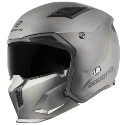 Afbeelding van Bogotto Radic Scratch ECE 22.06 Helm, zilver, afmeting XL voor man