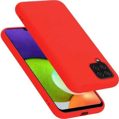 Afbeelding van Cadorabo Hoesje geschikt voor Samsung Galaxy A22 4G / M22 M32 Case in LIQUID ROOD Beschermhoes TPU silicone Cover