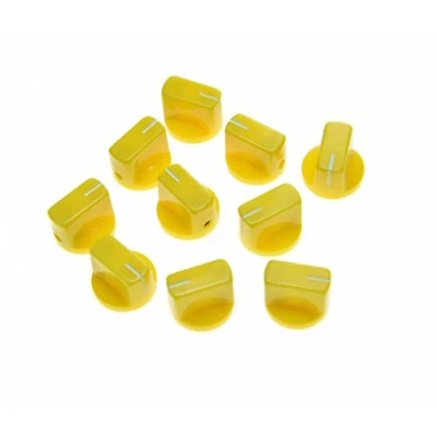 Afbeelding van Dopro 10Pcs Gitaar AMP Effect Pedaal Knoppen Pointer Knop Met Set Schroef Geel