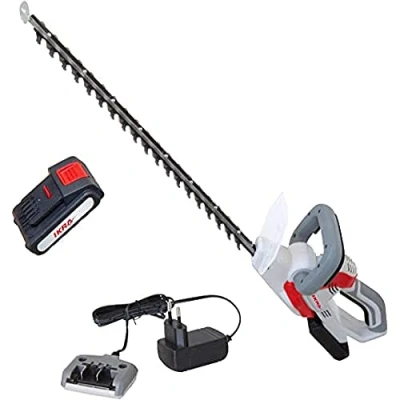 Afbeelding van IKRA accu heggenschaar IAHS 20 1, incl. 20V &amp; acculaderstation, snijlengte 54cm, grijs/rood