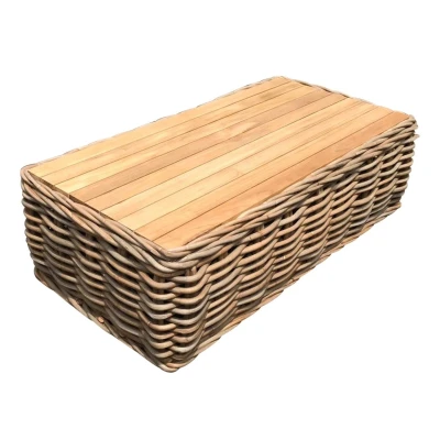 Afbeelding van Sumatra lounge tuintafel naturel rotan teak