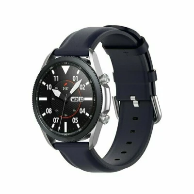 Afbeelding van Classic leren bandje Donkerblauw Xiaomi Mi Watch / S1 Pro Active S2