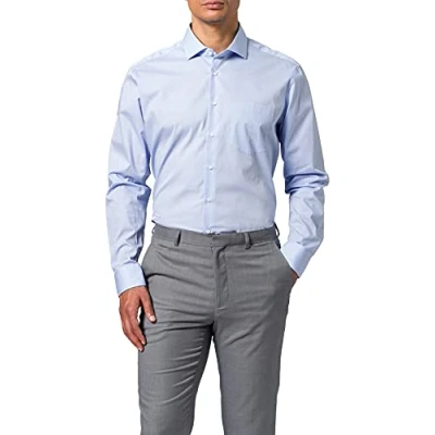 Afbeelding van Seidensticker KENT Regular FIT Contrast Zakelijk overhemd, Heren, Maat: 42, Light blue
