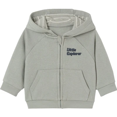 Afbeelding van Vertbaudet Sweater met rits en capuchon baby