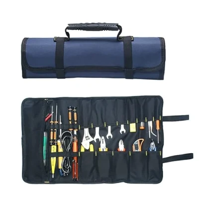 Afbeelding van MASO H1809 Draagbare Gereedschap Tas 22 Zakken 600D Oxford Canvas Tool Roll Up Grote Tote Carrier Organizer, Gemakkelijk Opslag &amp; Beste voor Ambachtelijke Klusjesmannen Reparateurs