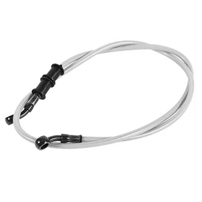 Afbeelding van Remolieslang, 4 kleuren 50 cm 200 remolieslang motorfiets remslang gevlochten olieslang rem koppeling olieslangen pijp voor crossmotor, enduro, motorcross (900 mm zilver)