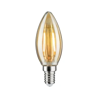 Afbeelding van Paulmann 28704 LED lamp filament kaars 2,6W verlichtingsmiddel goud 2500 K goudlicht E14