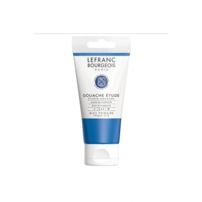 Afbeelding van Lefranc Bourgeois 301245 Study Gouache sterke, lichtechte, dekkende kleuren in de 80ml tube Blue