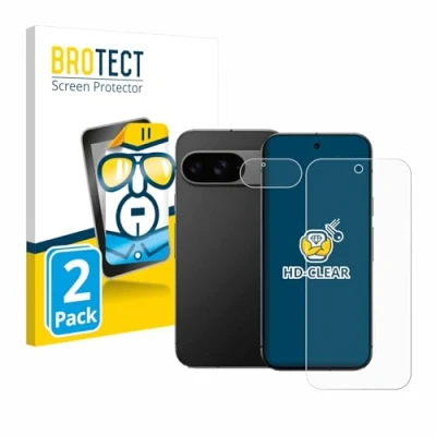 Afbeelding van BROTECT (2 Stuks) Schermbeschermer voor Google Pixel 9 (Voor+Camera) Screen Protector Transparant