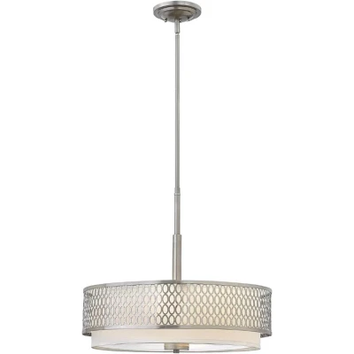 Afbeelding van Hinkley/ Fredrick Ramond LED Pendelarmatuur Jules 3X E27 Max 60W Dimbaar Brushed Nickel