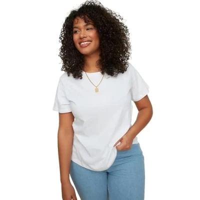 Afbeelding van Trendyol TBBSS22TS0733 Volwassenen Vrouwen Wit 4XL