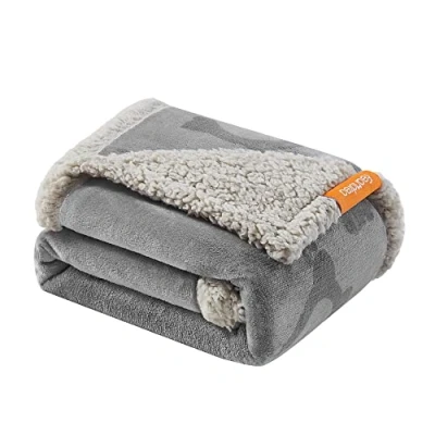Afbeelding van Feandrea Waterdichte hondendeken, Sherpa fleece, huisdierdeken voor minihonden en kleine honden, katten, 101 x 73 cm, M, machinewasbaar, dubbelzijdige bankhoes, grijs PPB040G01