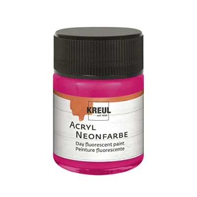 Afbeelding van Kreul Neon Roze acrylverf 50 ml Fluorescerende watergedragen