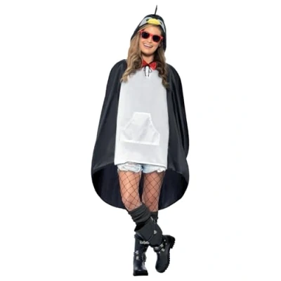 Afbeelding van &quot;Poncho pinguïn voor volwassenen Verkleedkleding One size&quot;