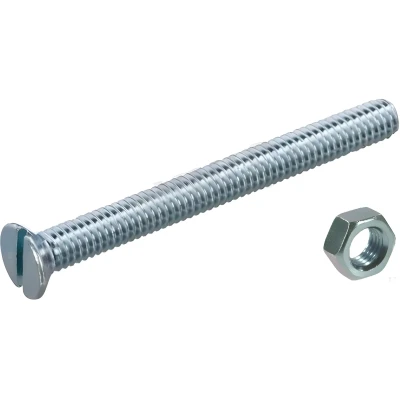 Afbeelding van Metaalschroef + Moer Pk M4 12 mm Verzinkt