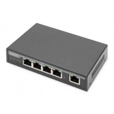 Afbeelding van DIGITUS Gigabit PoE Indoor Extender, 4 poorts, 85W 100m uitbreiding, cascadeerbaar, self powered