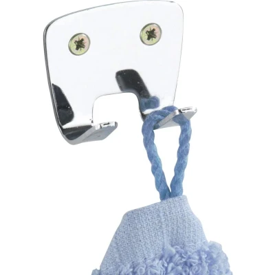 Afbeelding van Wenko Wandhaak Duo Basic 4 X 1,5 Cm Rvs Zilver 2 delig