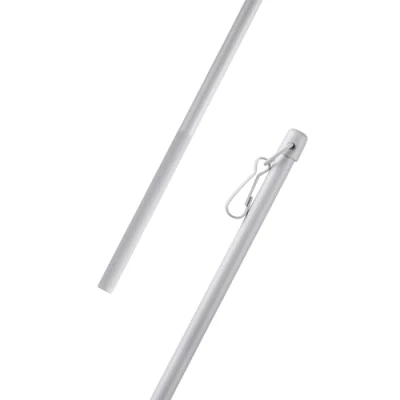 Afbeelding van Centrifuge staaf van aluminium (125 cm / wit), gordijnroede voor paneelwagen, schuifgordijn, paneelgordijn, gordijnen of
