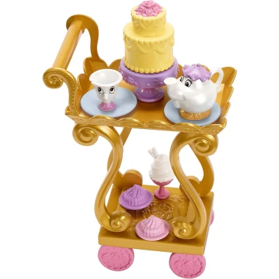 Afbeelding van Disney Princess Belle en haar theeservice Modelpoppen 3 jaar oud +