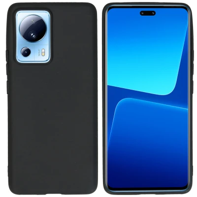 Afbeelding van Xiaomi 13 Lite Hoesje Siliconen en TPU (zacht) iMoshion Softcase/Backcover Zwart Telefoonhoesje