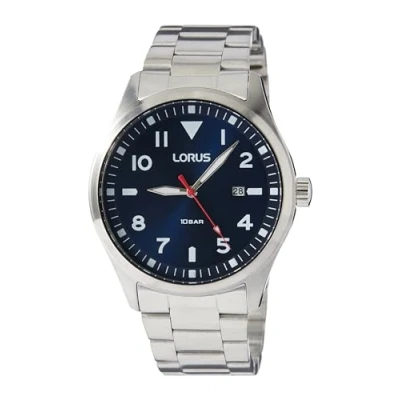 Afbeelding van Lorus Heren analoog kwartshorloge met metalen armband RH925QX9, blauw